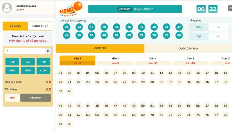 Cách chơi Keno Vietlott