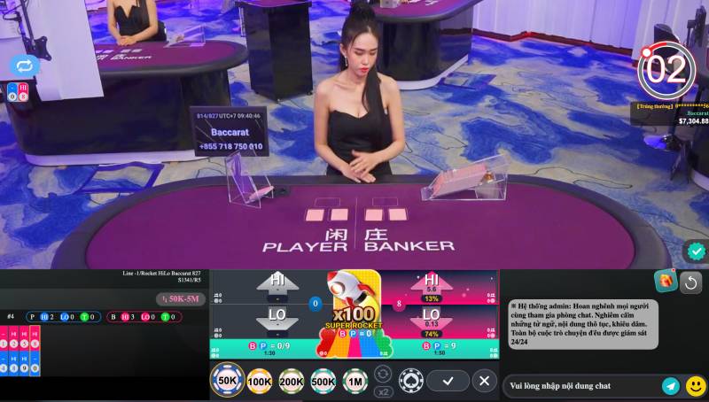 Cách chơi Rocket Hilo Baccarat