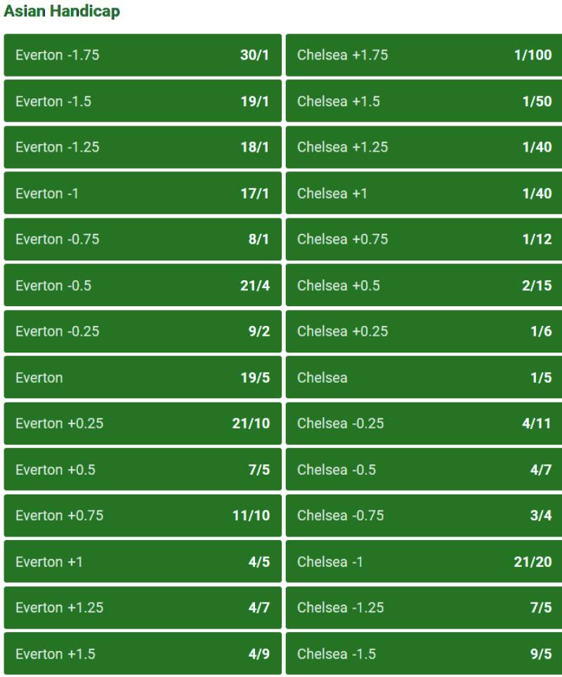 Cách đọc các mức kèo handicap phổ biến