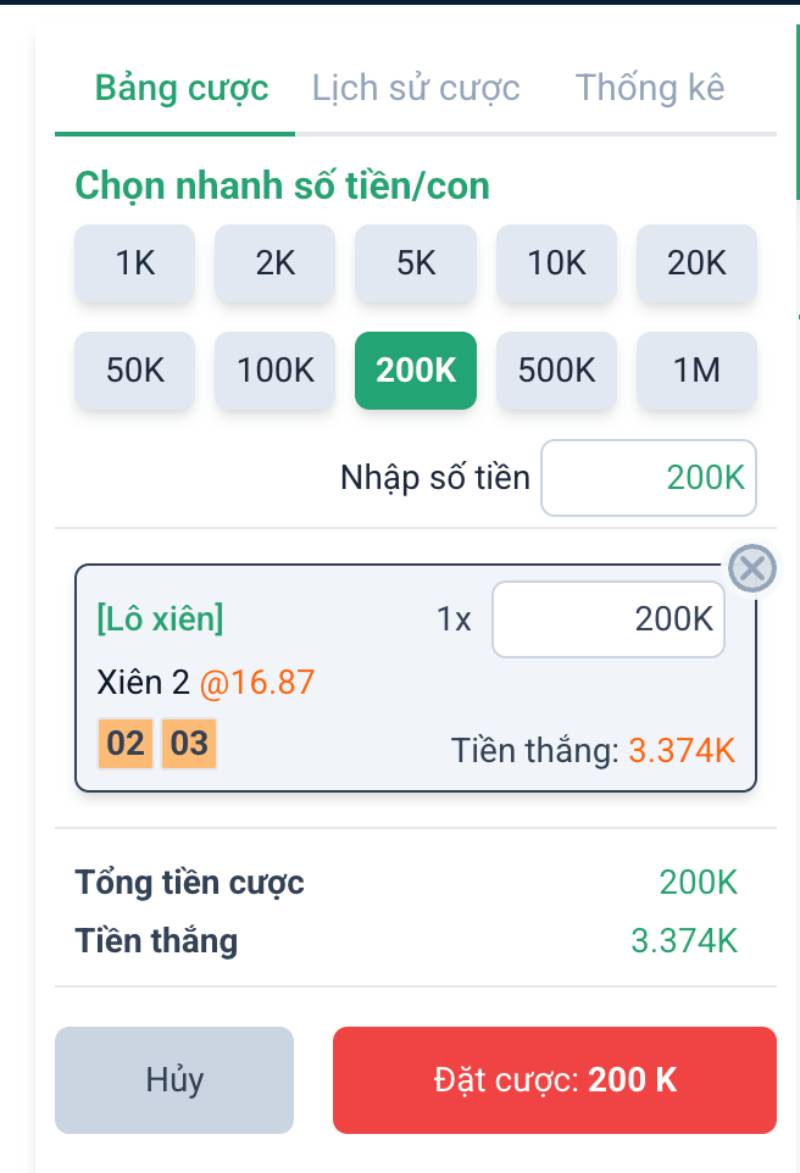 Cách tính tiền thưởng trong Siêu tốc MD5