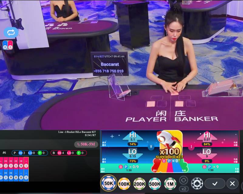 Chiến lược thắng lớn trong Rocket Hilo Baccarat
