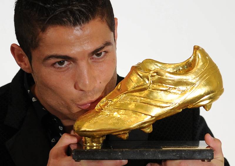 Cristiano Ronaldo gold shoes