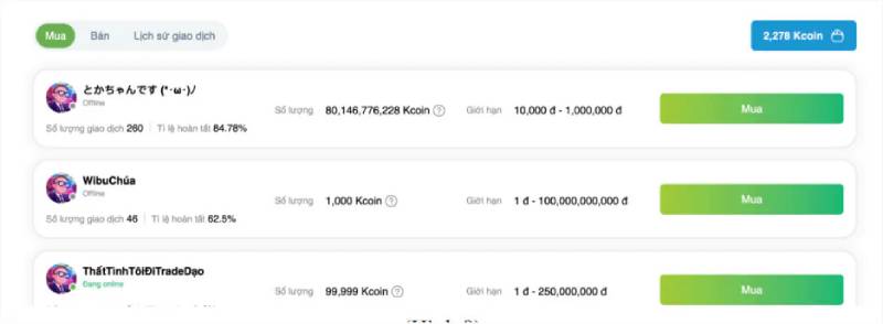 Hướng dẫn mua Kcoin