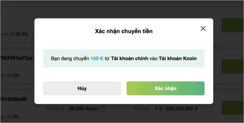 xac nhan chuyen tien rikbet